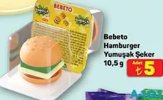 BEBETO HAMBURGER YUMUŞAK ŞEKER 10.5 G fiyat ve kampanya bilgisi